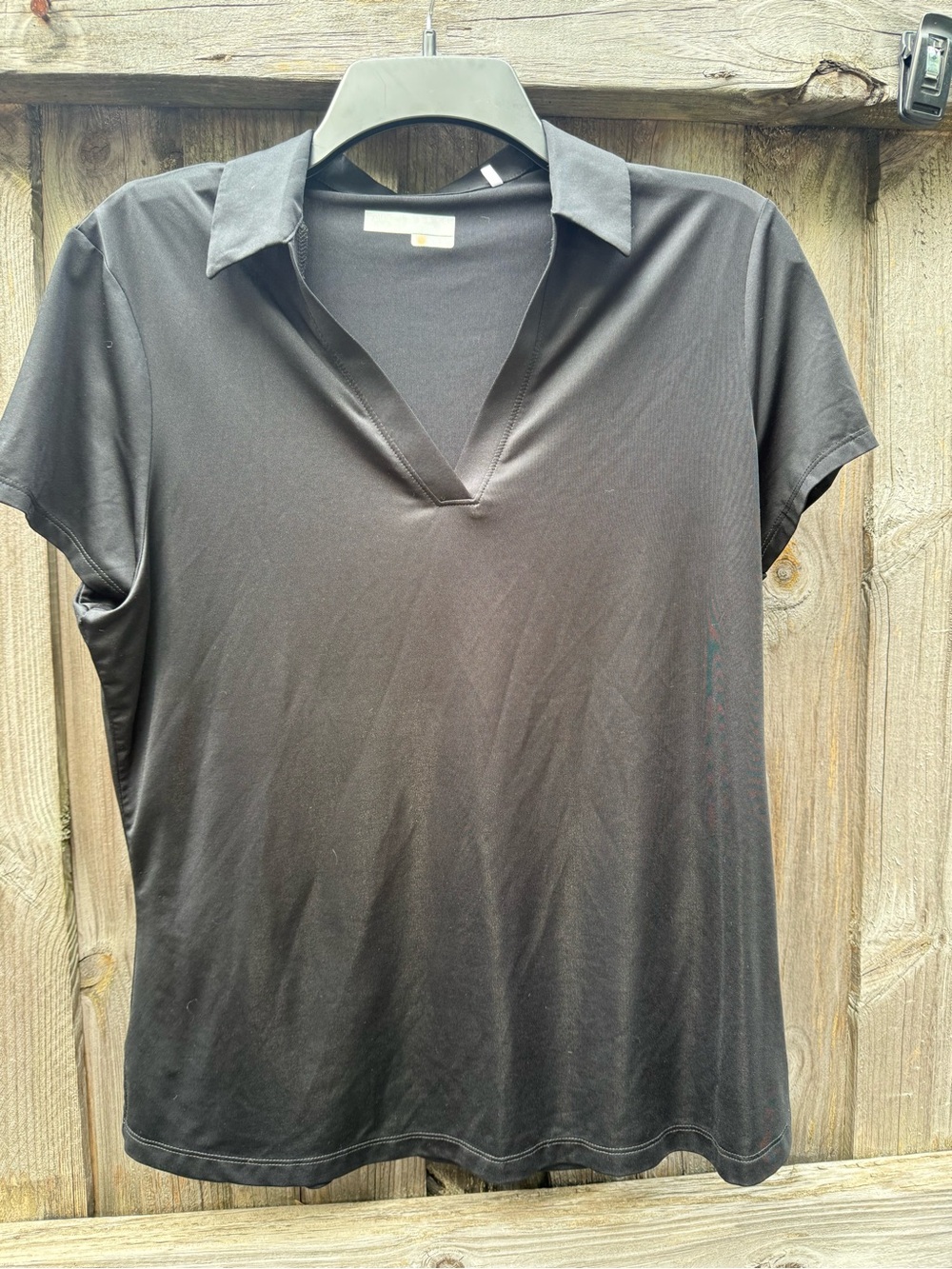 Women's Size Large Callaway Opti-Dri Black Short Sleeve Golf Polo